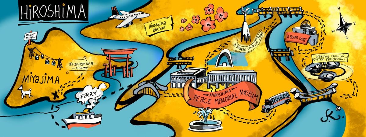 Карта на Хирошима кленов
