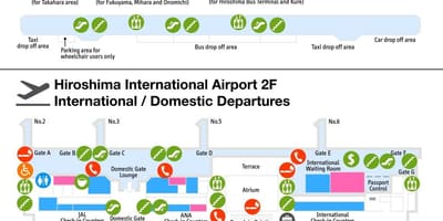 Карта на Хирошима летище