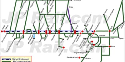 Санъе shinkansen картата